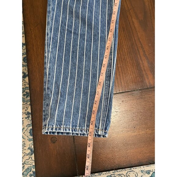 American Eagle Outfitters Blue and White Striped High Rise Jeans - Picture 9 of 9